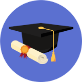 A graduation cap beside a diploma.