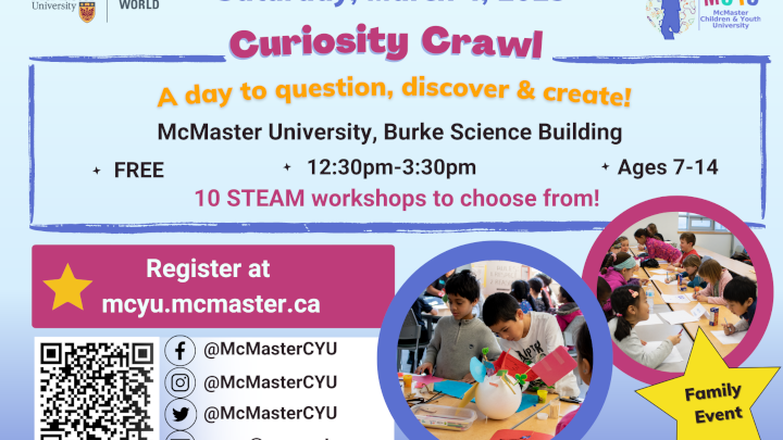 Saturday, March 4, 2023. 12:30pm to 3:30pm. Curiosity Crawl. A day to question, discover & create!