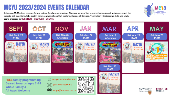 The MCYU 2023 to 2024 Events Calendar, Select this thumbnail to download the PDF version.